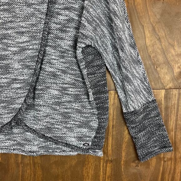 Calvin Klein Womens Sweater Gray Faux Wrap Cowl Neck Performance Athletic XS - Picture 4 of 13